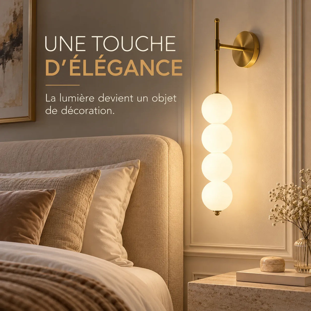 Applique murale LED nordique 12 W à 3 couleurs
