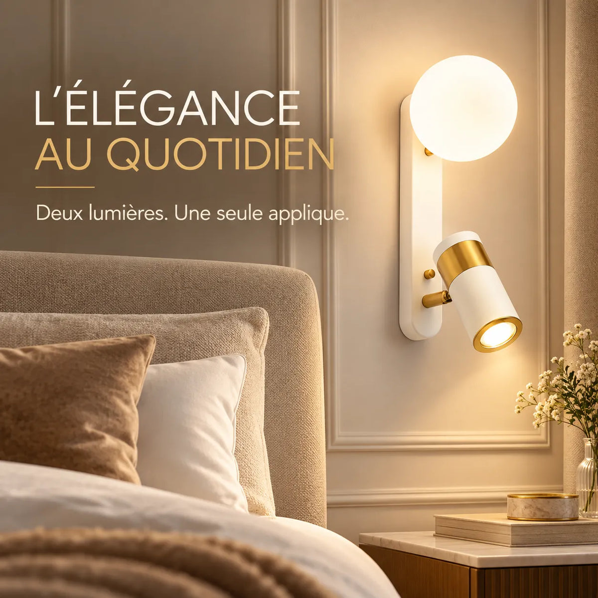 Applique murale LED moderne à double éclairage