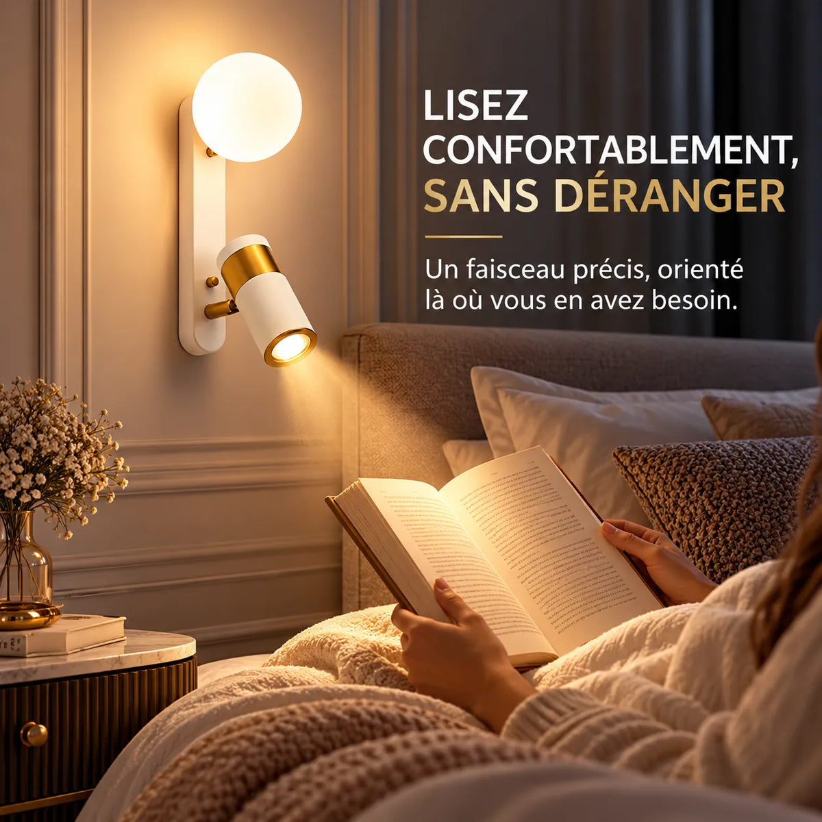 Applique murale LED moderne à double éclairage