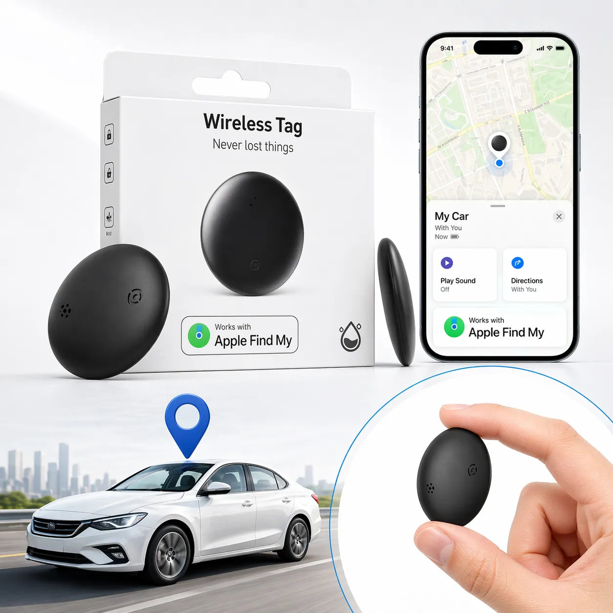SuiviTrack Pro - Traceur GPS Sans Abonnement, Compatible Android & iOS