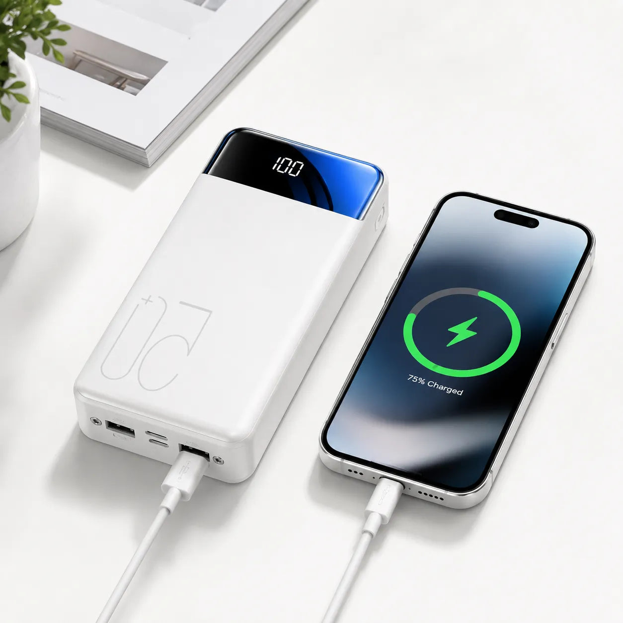 TitanCharge™ | Power Bank Haute Capacité 100 000 mAh avec Charge Rapide