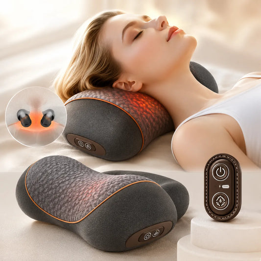 Oreiller Cervical Chauffant CERVÉLIA™ | Masseur cervical électrique pour nuque et épaules