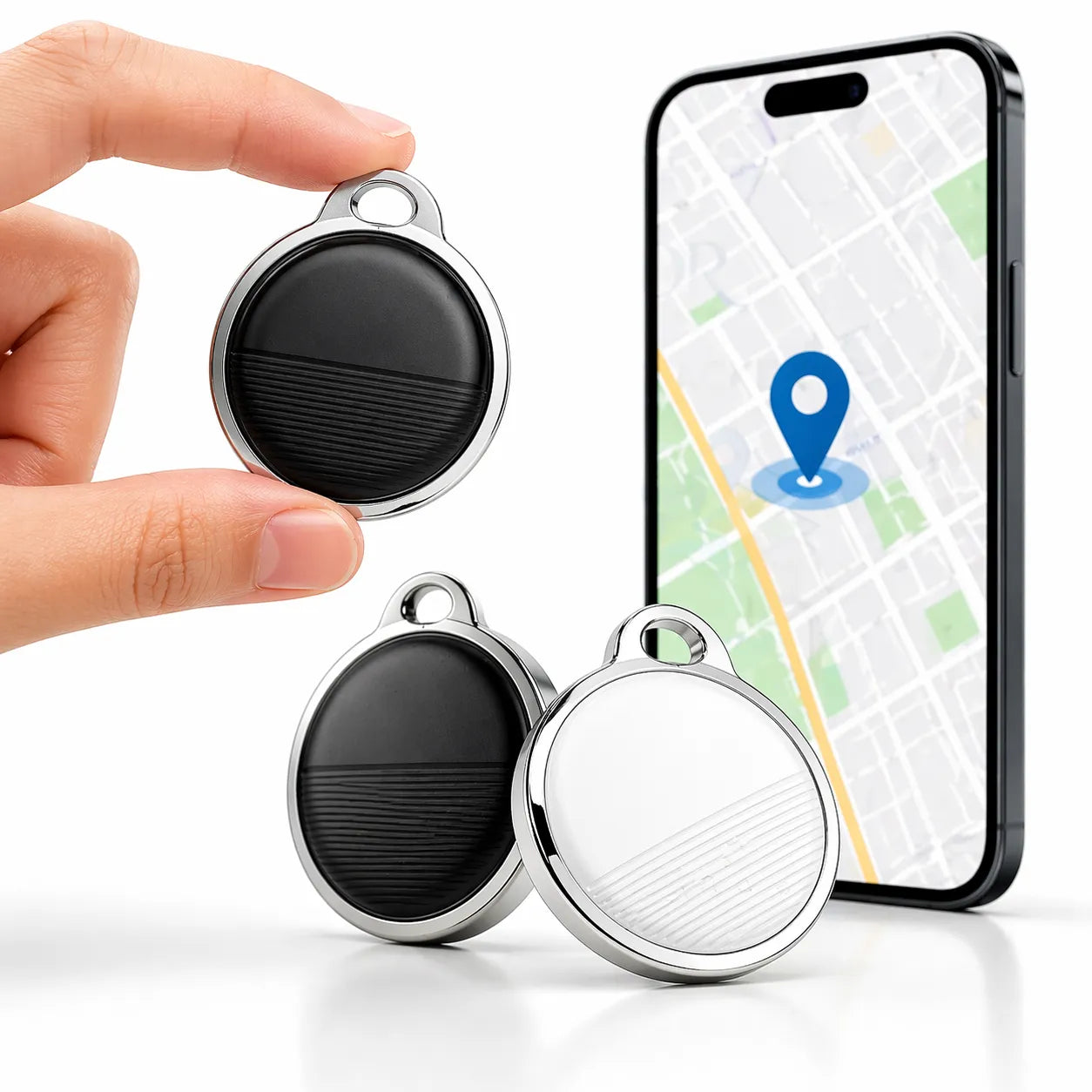 Trackéo Pro - Mini Traceur GPS Bluetooth Compatible Traceur GPS Sans Abonnement Compatible