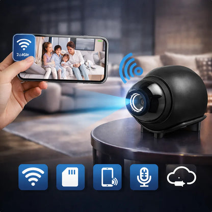 NoxCam - Mini caméra espion WiFi 1080P + vision nocturne | Surveillance maison