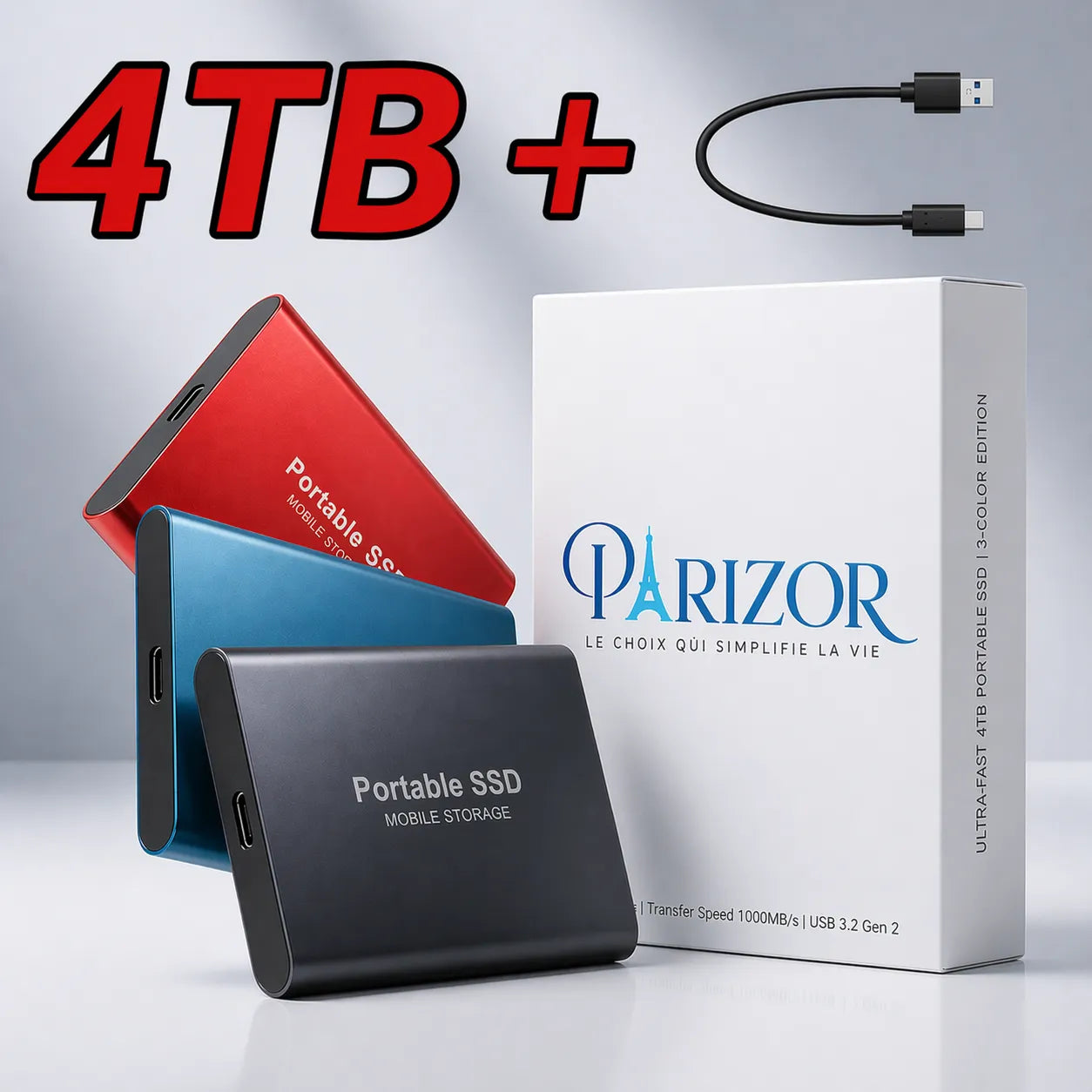StorageFlex Pro - Disque SSD Externes USB 3.1 Type-C