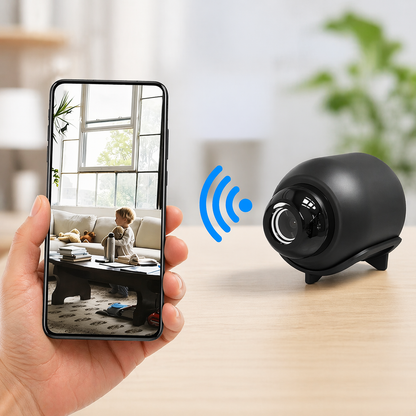 NoxCam - Mini caméra espion WiFi 1080P + vision nocturne | Surveillance maison