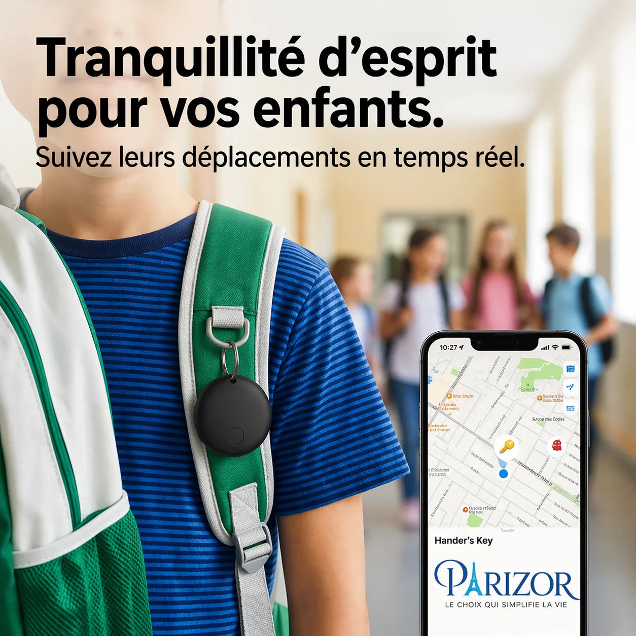 DroidTrack Pro™- Traceur GPS Sans Abonnement, Compatible Android & iOS