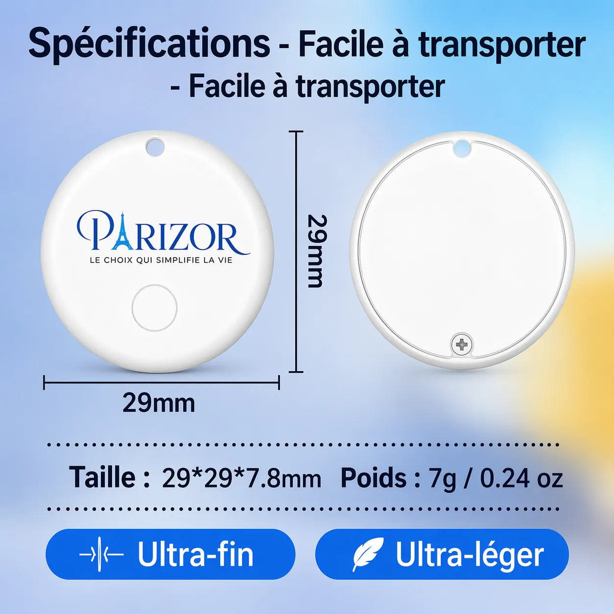 DroidTrack Pro™- Traceur GPS Sans Abonnement, Compatible Android & iOS