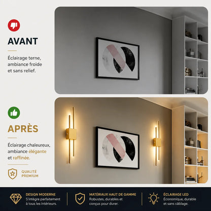 AuraTwin™ -  Applique murale sans fil | Lampe murale LED rechargeable USB-C