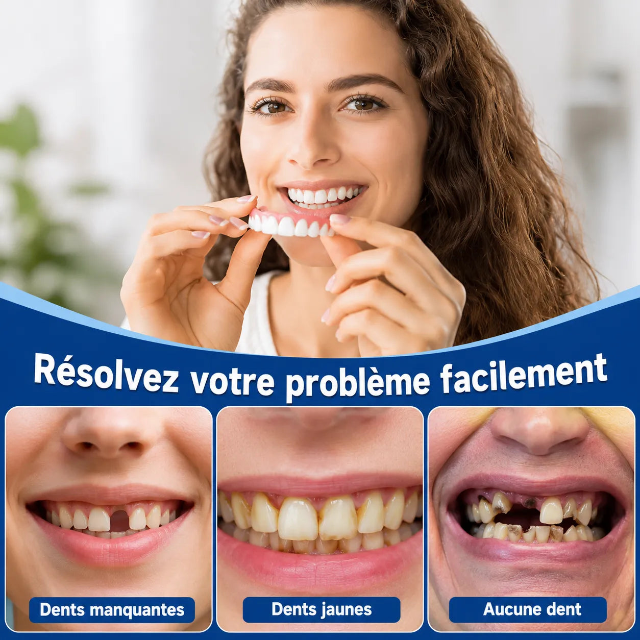 SmileElite | Prothèse Dentaire Amovible Premium avec Dentier en Silicone