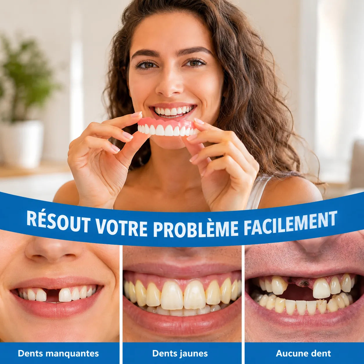 SmileElite | Prothèse Dentaire Amovible Premium avec Dentier en Silicone