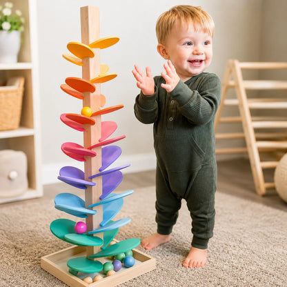 Tour Musicale Sensorielle en Bois pour Bébés et Enfants