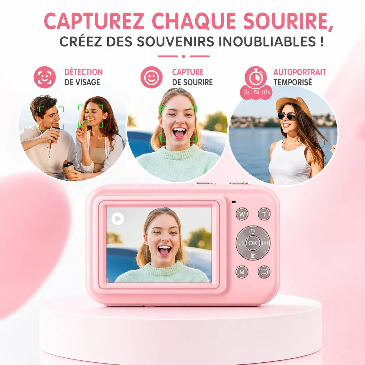 Appareil Photo Numérique Vintage | Vidéo 1080p et Design Compact