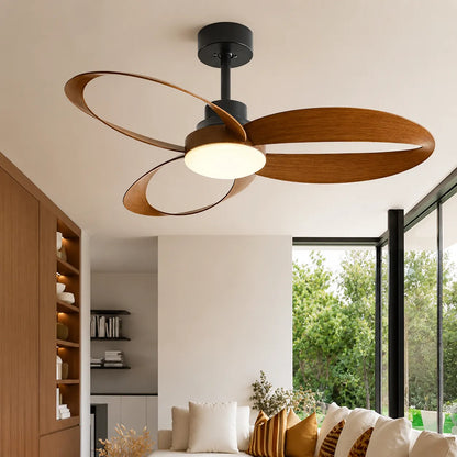 AéroLume | Ventilateur de Plafond LED Silencieux avec Pales en Bois