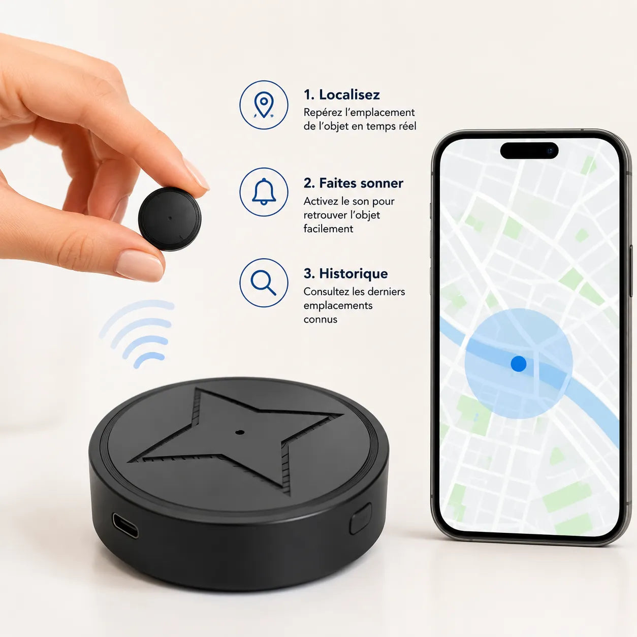 Mini Traceur GPS Magnétique | Localisateur compact pour objets et bagages