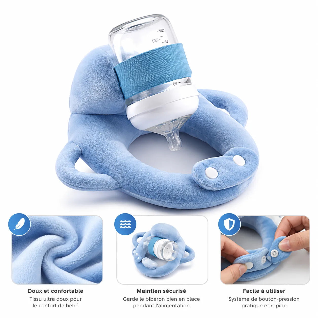 BabyFeed | Coussin Porte-Biberon Bébé Ergonomique et Lavable