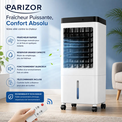 ArcticBreeze | Climatiseur Mobile Sans Évacuation Silencieux 10L