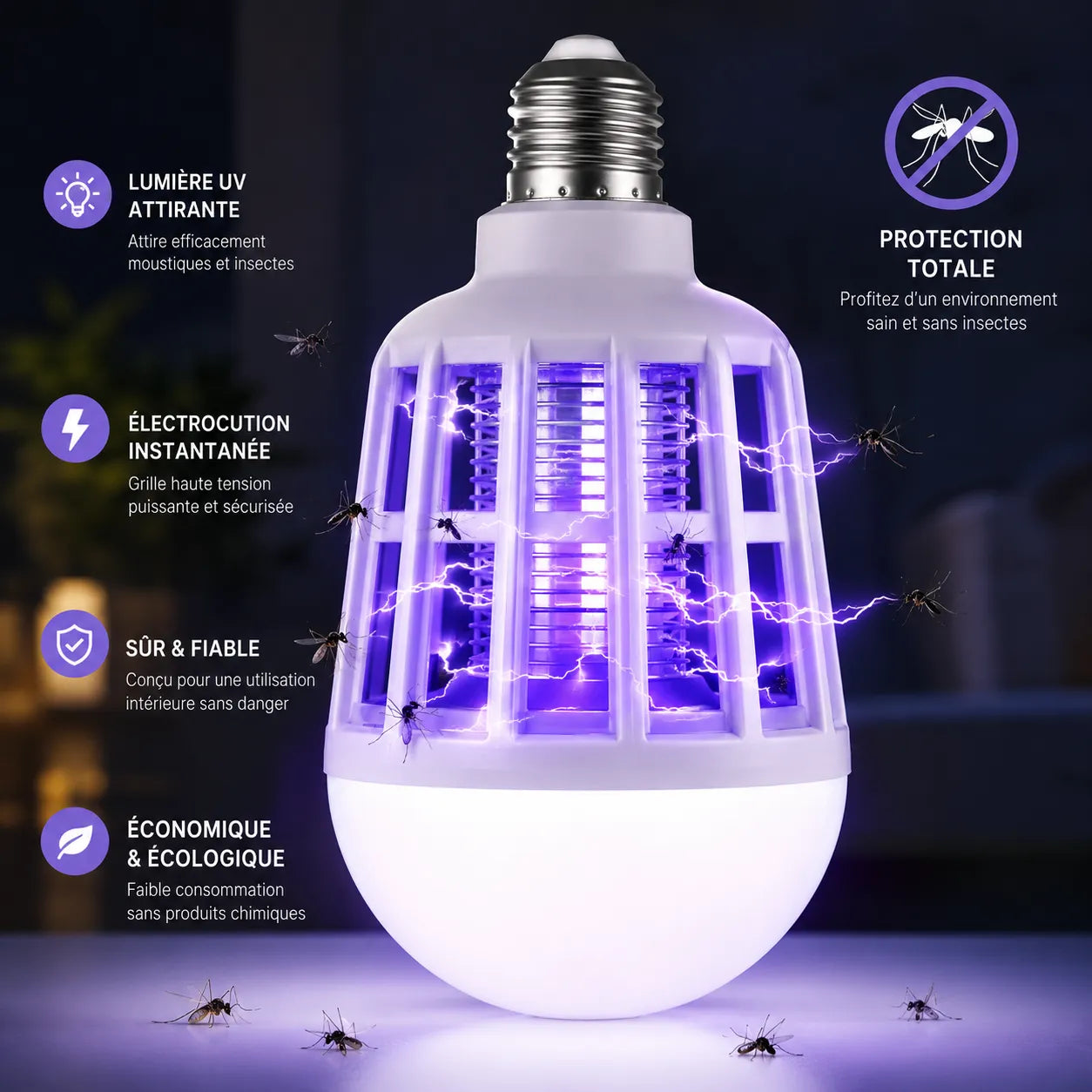 Lampes anti moustique MosquiLight | Ampoule Anti-Moustiques LED