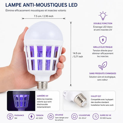 Lampes anti moustique MosquiLight | Ampoule Anti-Moustiques LED