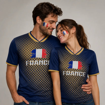 Bleu Légende | Maillot France Style 2026 Bleu Personnalisé avec Nom et Numéro