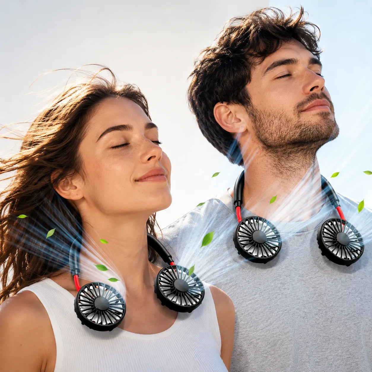 Ventilateur de Cou Portable AirFlex | ventilateur portable rechargeable USB 3 vitesses