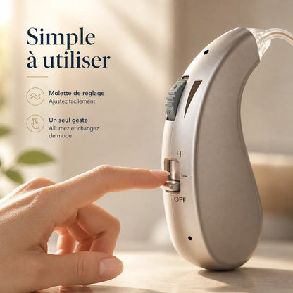 Appareils Auditifs SoundClear™ – Invisibles & Rechargeables Simples à Porter