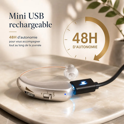Appareils Auditifs SoundClear™ – Invisibles & Rechargeables Simples à Porter