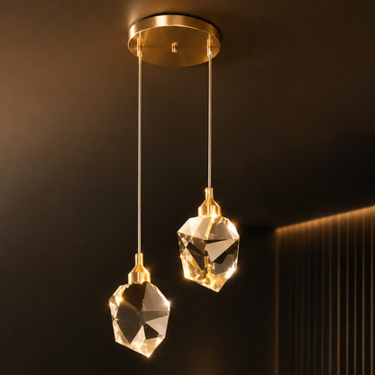 AURÉLIA | Lustre Salon Cristal LED Élégant pour Salle à Manger & Cuisine