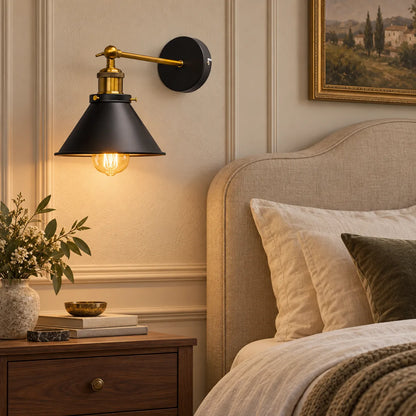 Applique Murale Vintage Ferro | Lampe murale industrielle en fer, chambre, salle de bain et bar