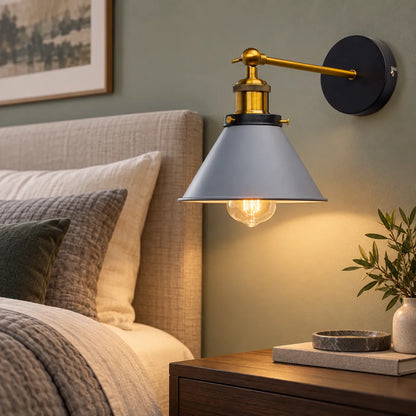 Applique Murale Vintage Ferro | Lampe murale industrielle en fer, chambre, salle de bain et bar