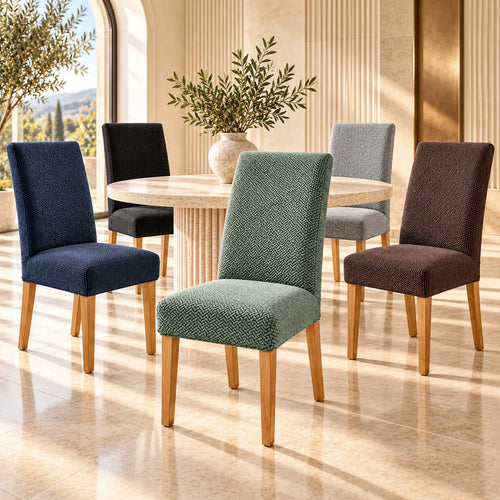 Housse de chaise extensible | Protection universelle en jacquard