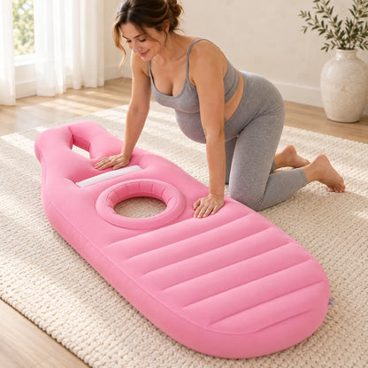 Coussin de grossesse gonflable | Matelas de maternité avec ouverture ventrale