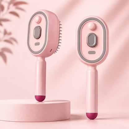 MistGlow | Brosse Électrique Brumisatrice Démêlante avec Massage