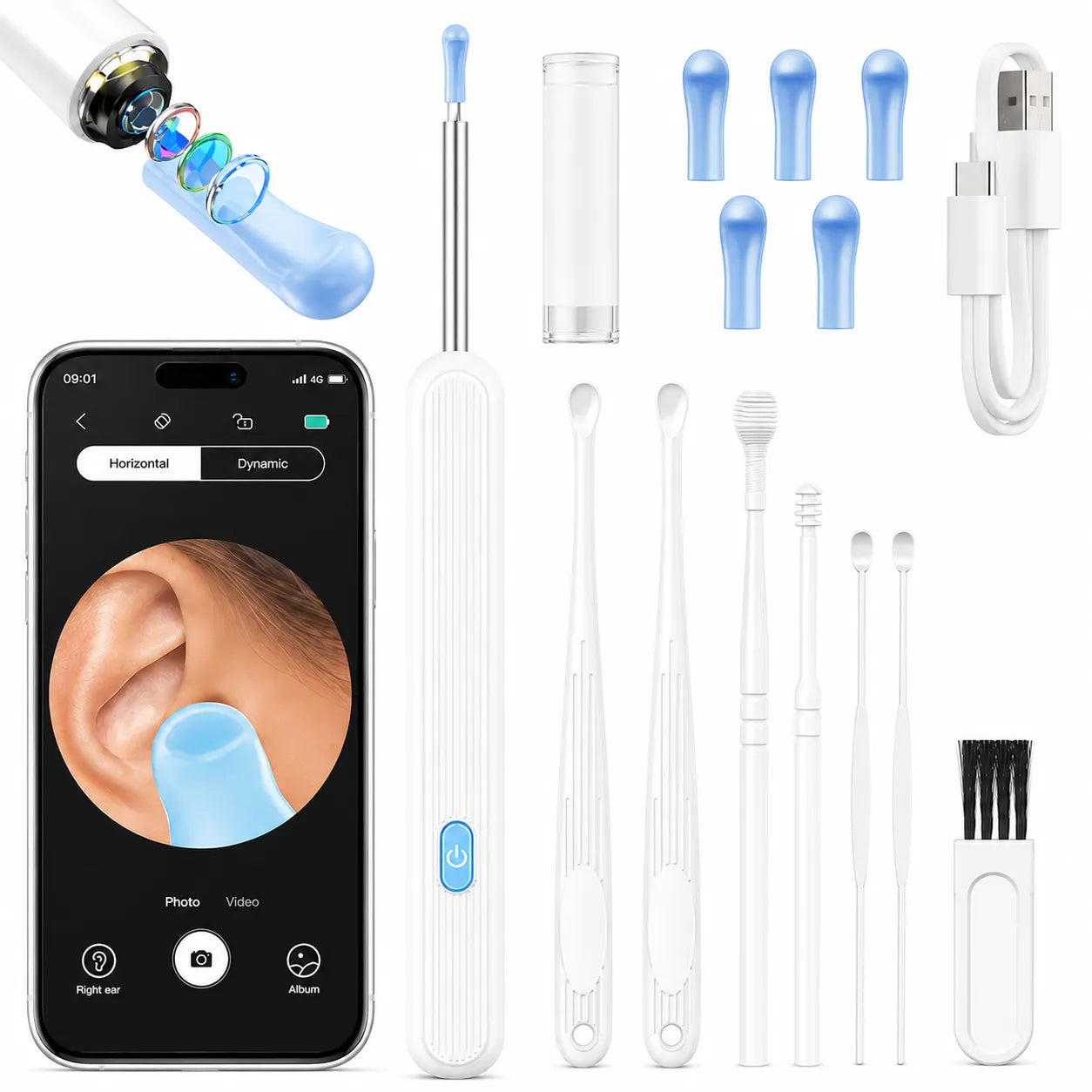 Otoscan | Nettoyeur d’Oreille Intelligent avec Caméra HD WiFi