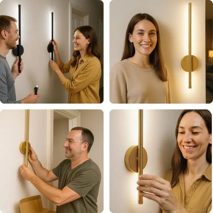 LuxBar Applique murale sans fil | Lampe murale LED rechargeable USB-C