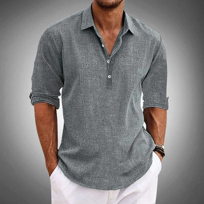 Polo Homme Respirant d'Été - Confort Léger en Lin de Qualité