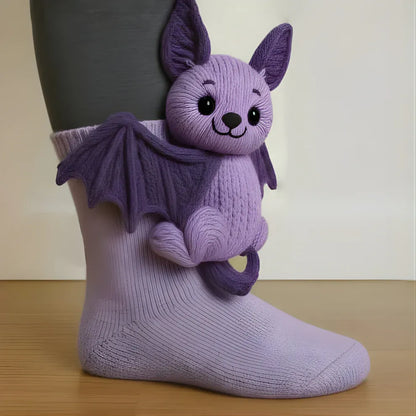 CozyPaws | Chaussettes Cocooning Antidérapantes avec Motif Animal 3D