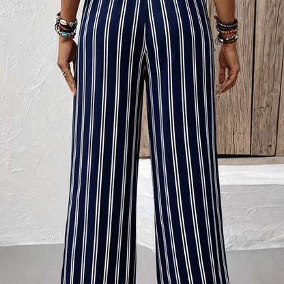 Fintara Pantalon fluide été femme – Imprimé vintage tie-dye