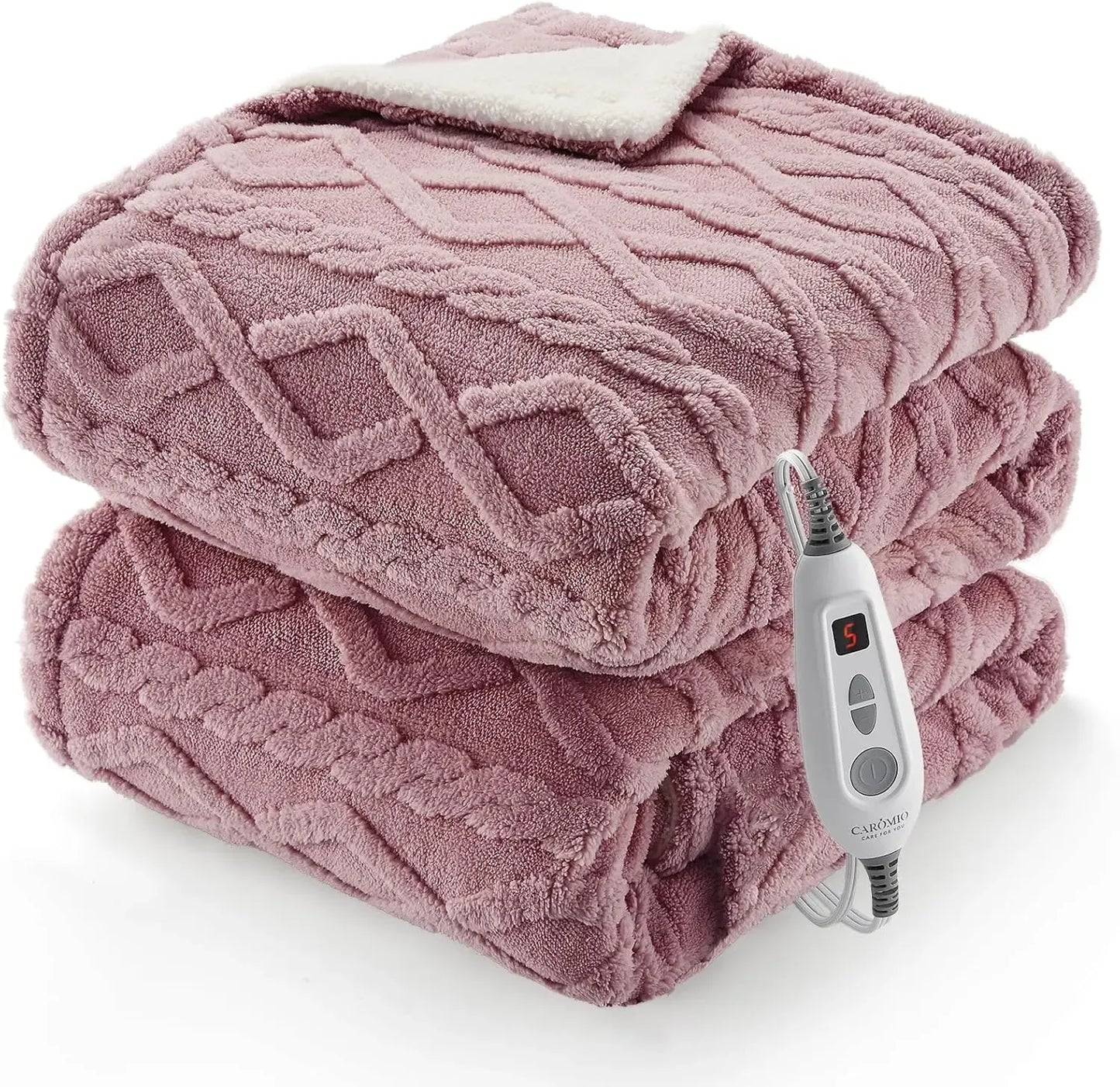 Couverture Chauffante Cocoona | Plaid chauffant en polaire 6 niveaux à contrôle LCD, 180 × 130 cm