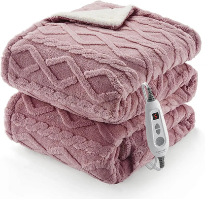 Couverture Chauffante Cocoona | Plaid chauffant en polaire 6 niveaux à contrôle LCD, 180 × 130 cm