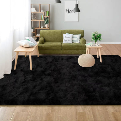 Tapis Shaggy Moelly | Tapis de salon et chambre effet tie-dye, doux et antidérapant