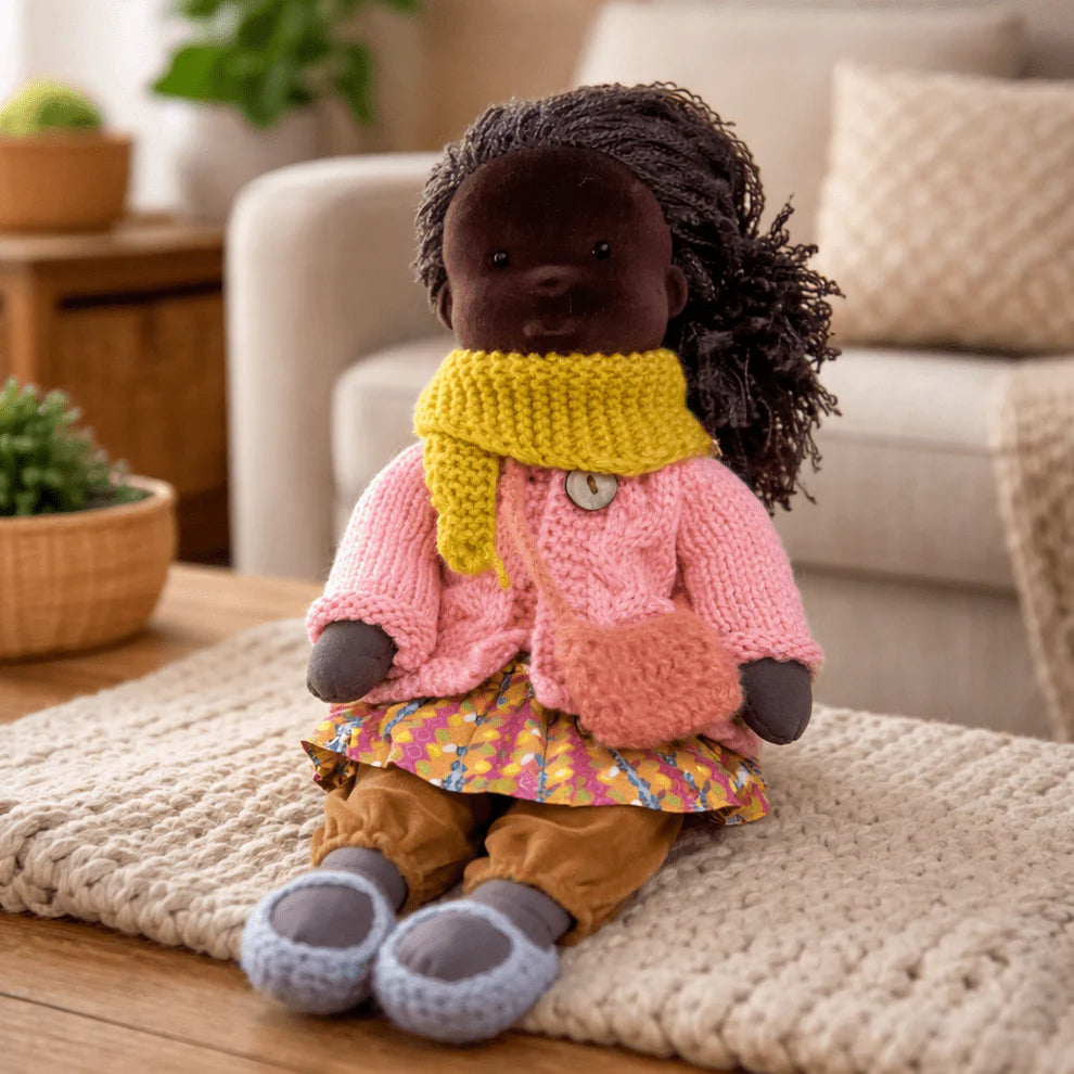 Poupée Waldorf Elora | Poupée faite main en coton doux 28 cm