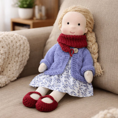 Poupée Waldorf Elora | Poupée faite main en coton doux 28 cm