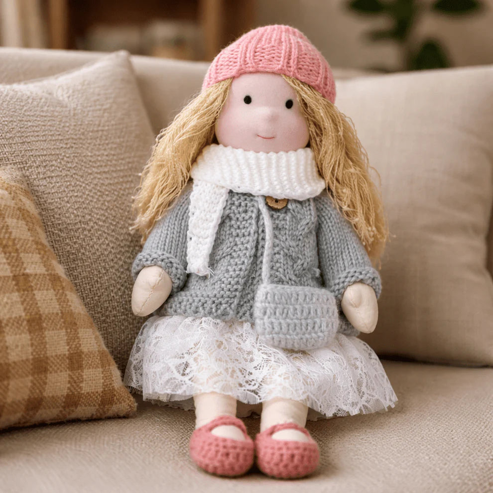 Poupée Waldorf Elora | Poupée faite main en coton doux 28 cm