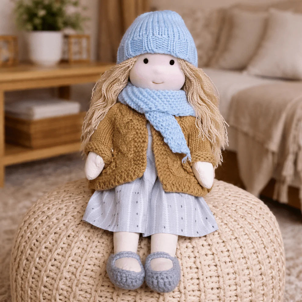 Poupée Waldorf Elora | Poupée faite main en coton doux 28 cm