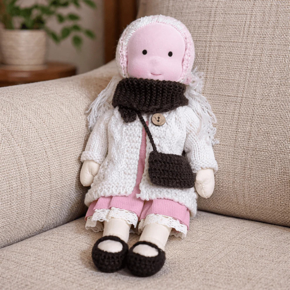 Poupée Waldorf Elora | Poupée faite main en coton doux 28 cm