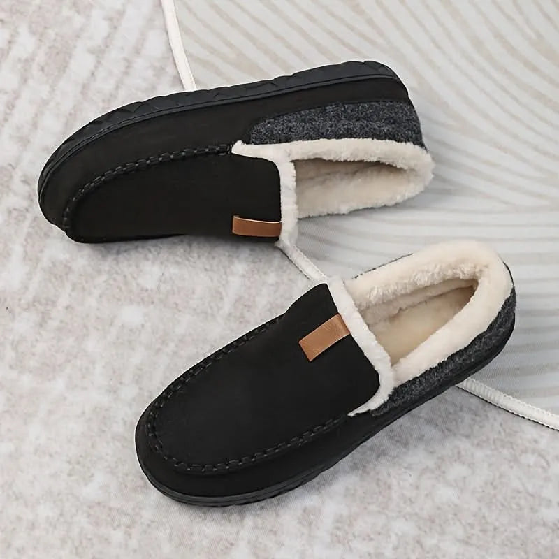 TERRAWOOL | Mocassins Homme Chauds en Laine Synthétique pour la Maison