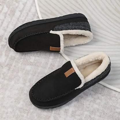 TERRAWOOL | Mocassins Homme Chauds en Laine Synthétique pour la Maison