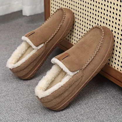 TERRAWOOL | Mocassins Homme Chauds en Laine Synthétique pour la Maison
