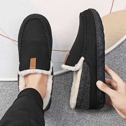 TERRAWOOL | Mocassins Homme Chauds en Laine Synthétique pour la Maison